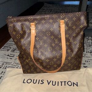 Louis Vuitton Brown Monogram Cabas Mezzo Shoulder Bag SOLD do not buy